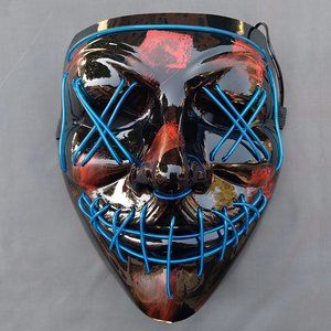 Led Light Up Purge Mask Blue